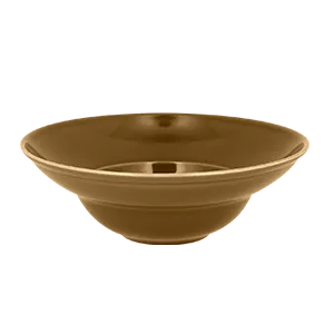 RAK Porcelain GNCLXD23CA - 9" Round Deep Porcelain Bowl, 10.8 oz, Caramel Finish, General Use, 6/Case
