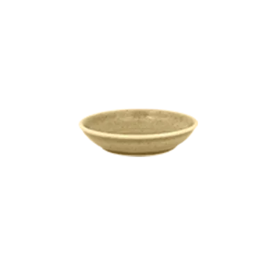 RAK Porcelain GNNNBD07CB Butter Dish, 3 Oz, 2-3/4" Round Porcelain Creme Brulee - 12/Case