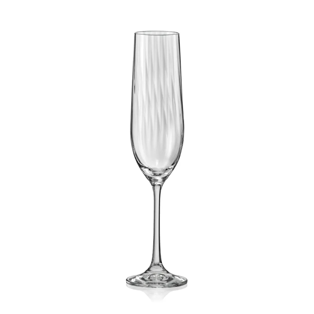 RAK Porcelain HAUFLT06 Haute Champagne Flute, 6.4 oz 2.4" D x 9.5" H, Glass, Tempered Rim - 24/Case