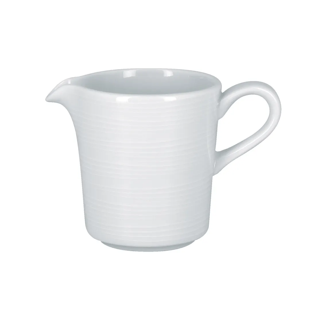 RAK Porcelain HMPASCR15 Creamer Pitcher, 5-1/16 oz, 3-1/16" Height, White Porcelain Handle - 12/Case