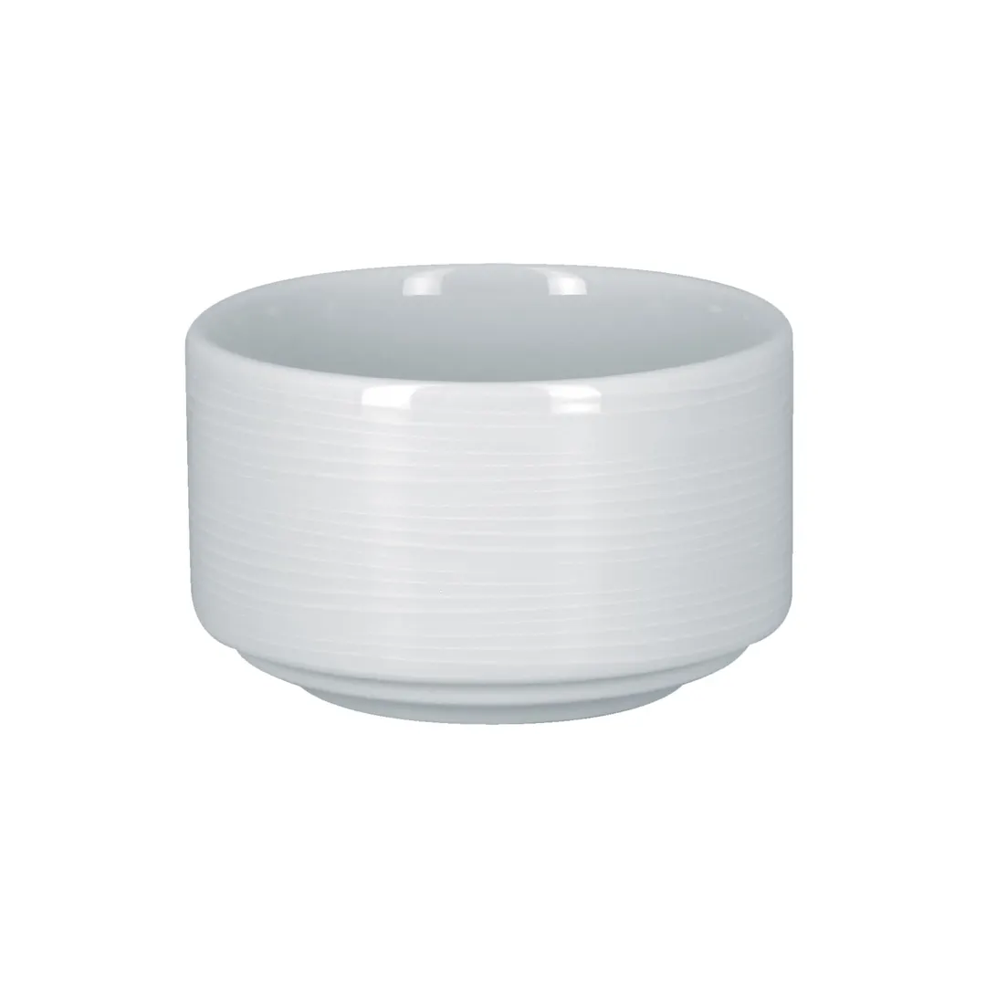 RAK Porcelain HMPASCS02M - Helm Cream 10-1/8 oz Porcelain Soup Cup, Stackable, Oven Safe - 12/Case