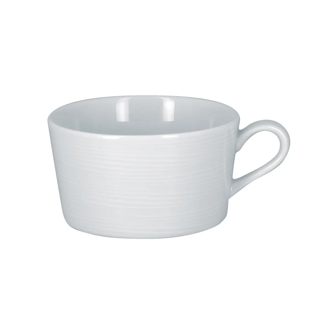 RAK Porcelain HMPASCU30 Breakfast Cup, 10.1 oz White Porcelain Handle, Dishwasher Safe - 12/Case