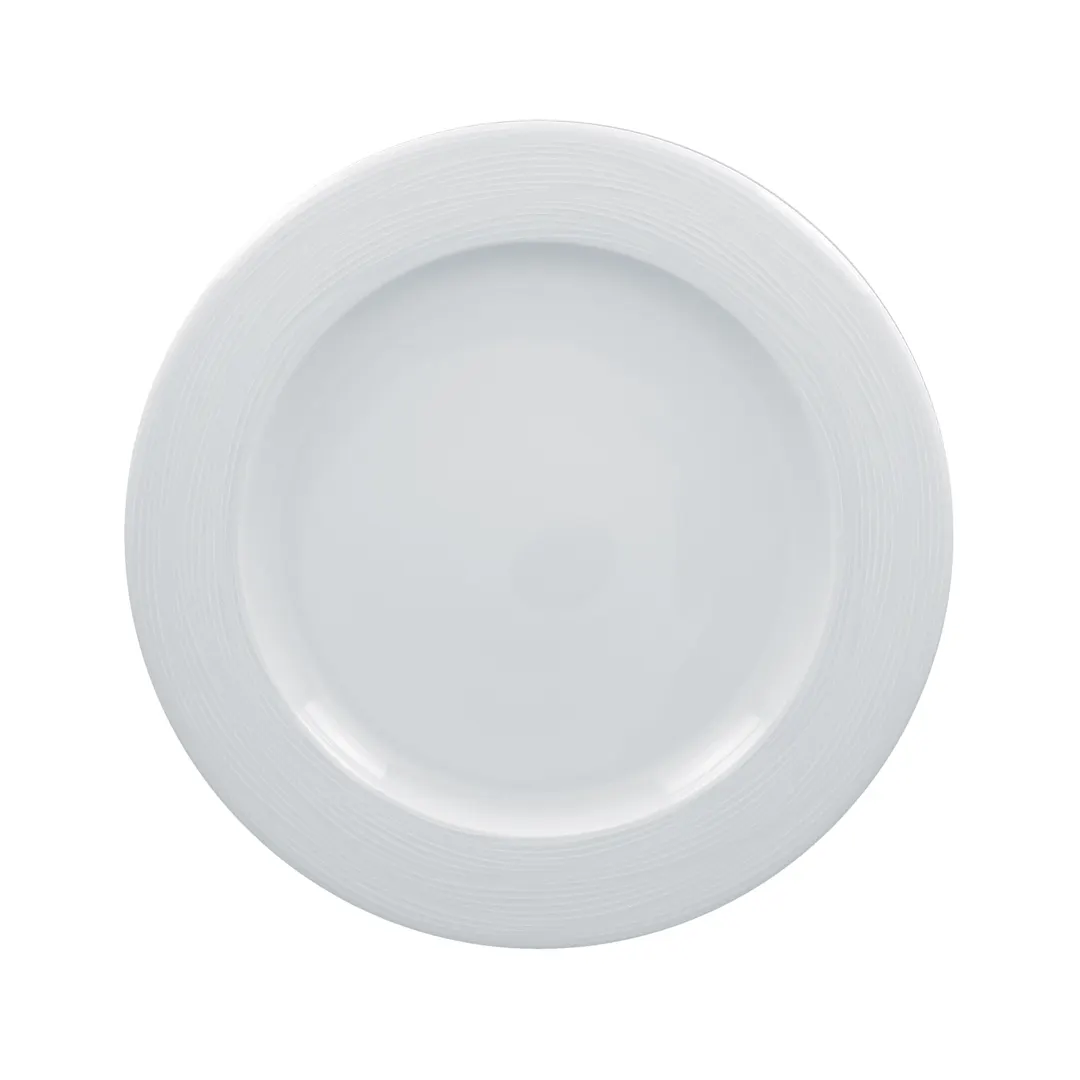 RAK Porcelain HMPASFP29 Plate, 11.4" Round Flat Edge White Porcelain, Dishwasher Safe - 12/Case