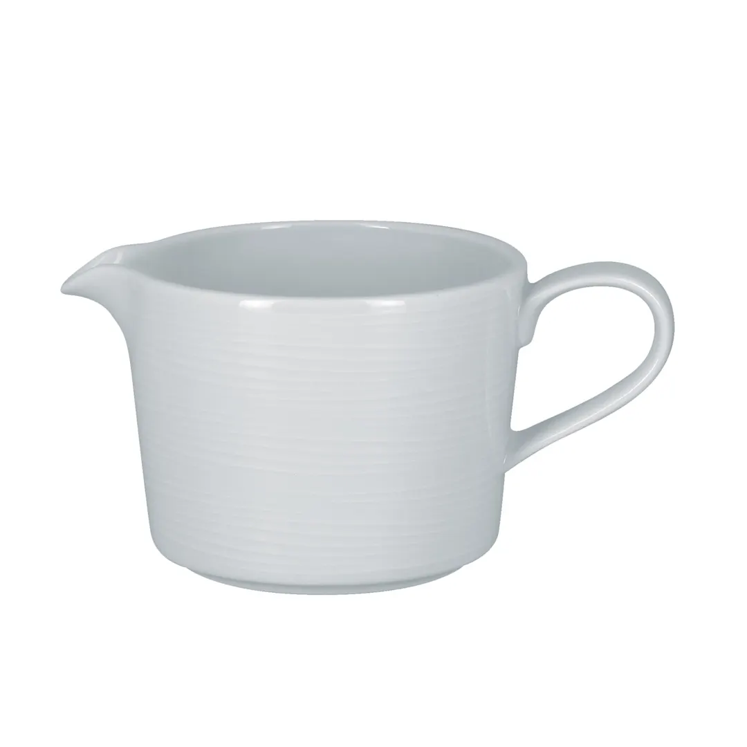 RAK Porcelain HMPASGB35 Gravy Boat, 11-7/8 oz, 4" Dia x 3-1/16" H, White Porcelain, Handle - 12/Case
