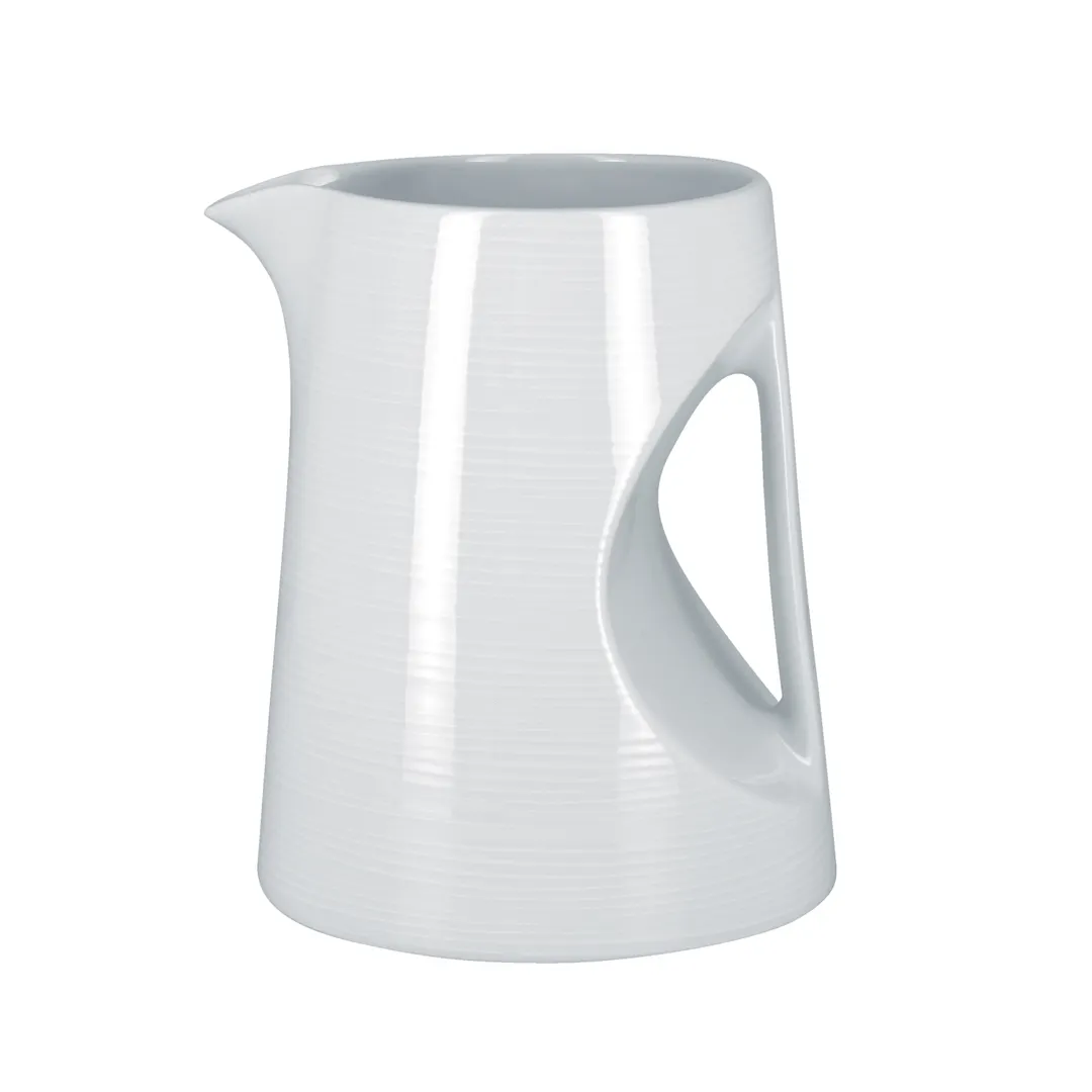 RAK Porcelain HMPASJG100 Creamer Pitcher, 33-4/5 oz 3 Qt, 5-15/16" Hgt, Porcelain Handle - 4/Case