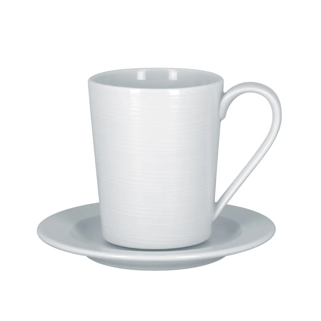 RAK Porcelain HMPASMG36 Helm Mug, 12-1/8 oz White Polaris Porcelain, Fridge/Freezer Safe - 12/Case