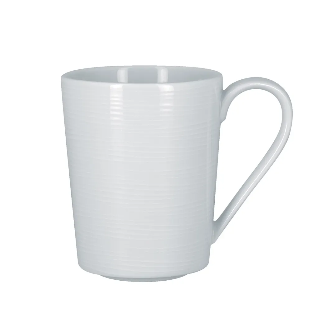 RAK Porcelain HMPASMG36 Helm Mug, 12-1/8 oz White Polaris Porcelain, Fridge/Freezer Safe - 12/Case
