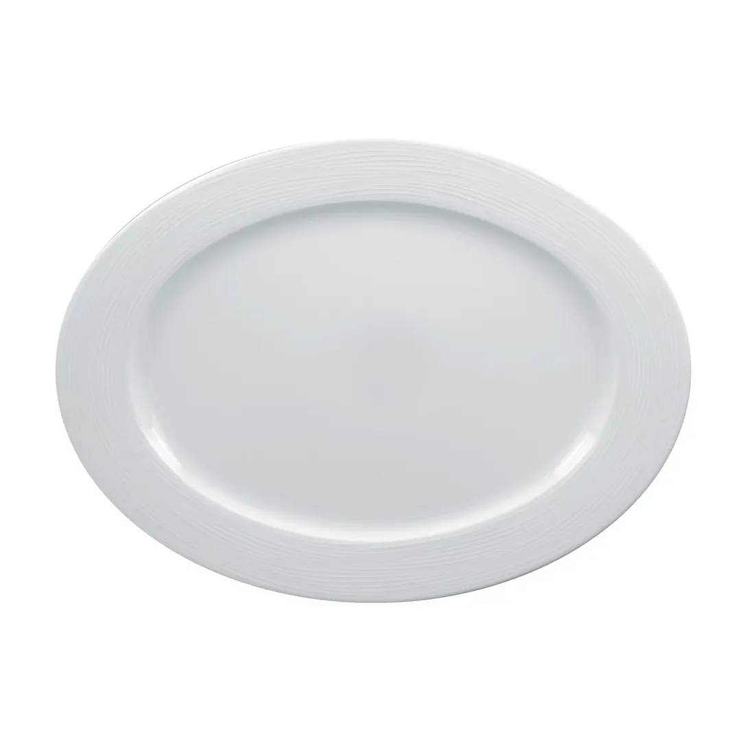 RAK Porcelain HMPASOP36 - Oval Helm Plate 14" x 10-1/4" White Porcelain, Oven Dishwasher Safe - 6/Case