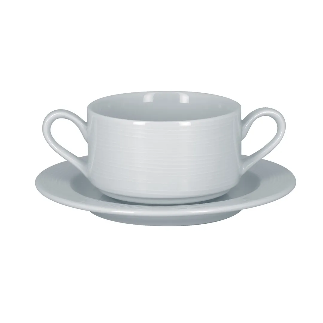 RAK Porcelain HMPASSA17 Saucer, 6.5"-6.9" White Porcelain, Oven/Microwave/Dishwasher Safe - 12/Case