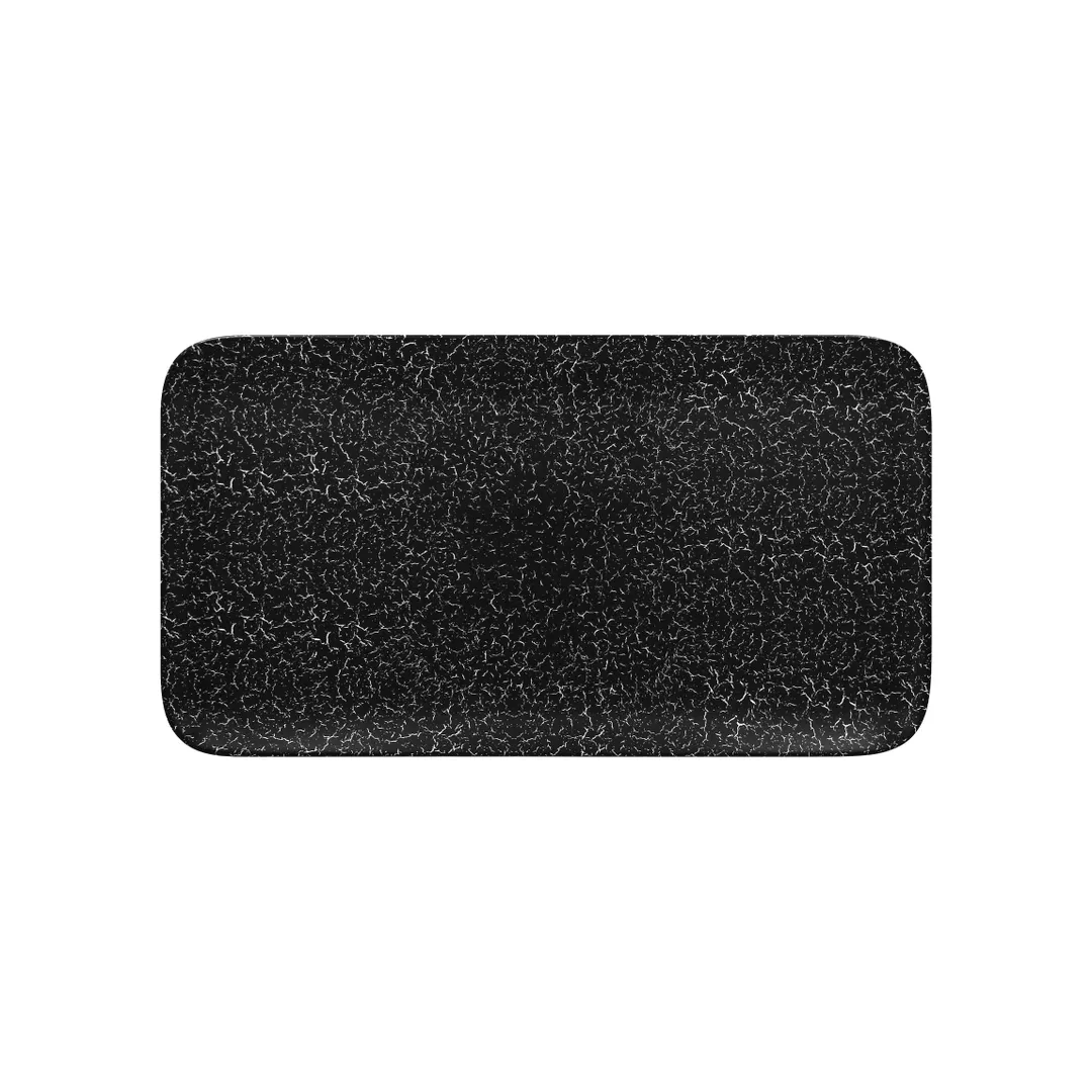 RAK Porcelain IPAURP38 Rectangular Plate, 14-15/16" x 8-1/4", Black, Dishwasher Safe - 6/Case