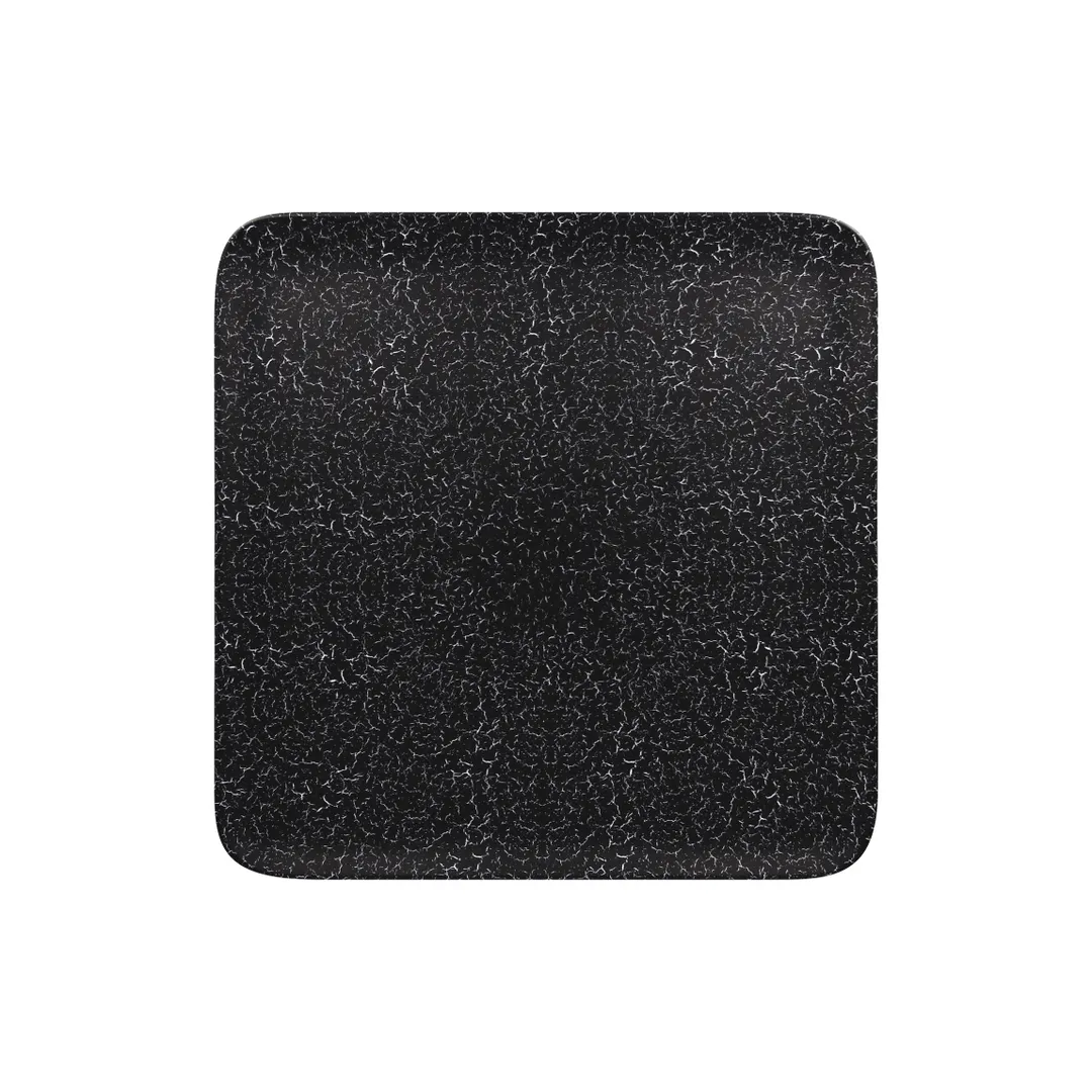 RAK Porcelain IPAUSP33 Impala Square Plate, 13" x 13" Black Porcelain Dishwasher Safe - 6/Case