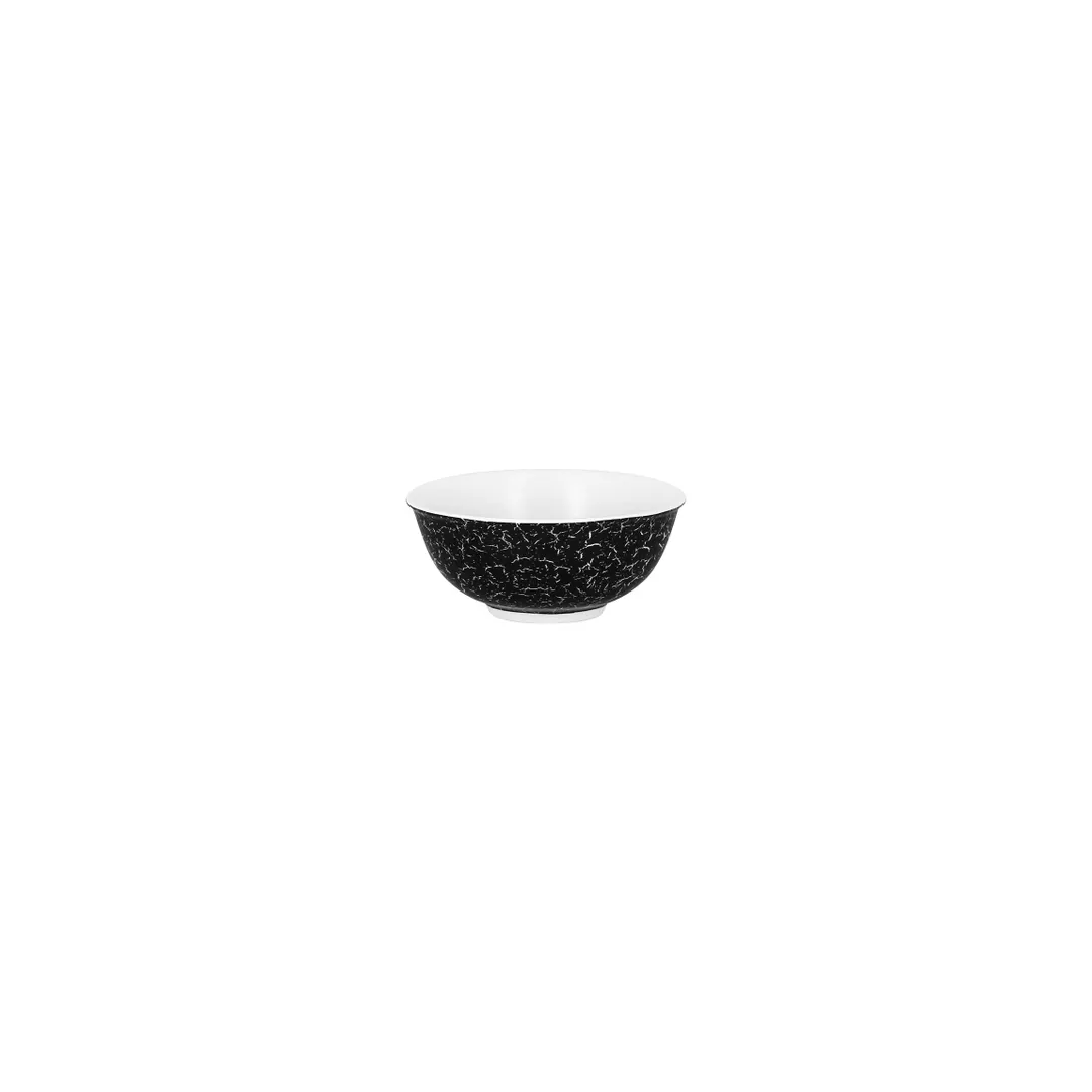RAK Porcelain IPNNBW12 Round Bowl, 9.15 oz (4" Dia x 2-1/8" H), Black, Dishwasher Safe - 12/Case
