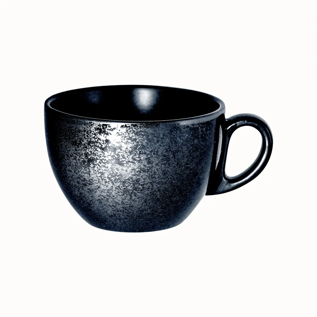 RAK Porcelain KR116CU20 - Karbon Coffee Cup 6.75 oz (2-3/8"), Black Porcelain Dishwasher - 12/Case