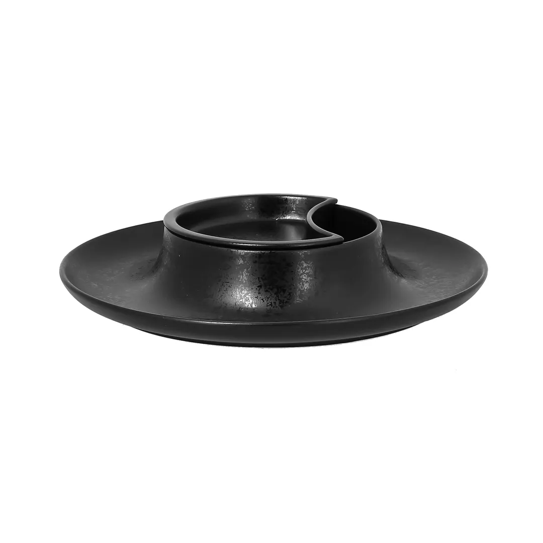 RAK Porcelain KRARFL13 - Lid, 4.9" L x 4.15" W, Black Porcelain, Fridge/Freezer Safe - 12/Case