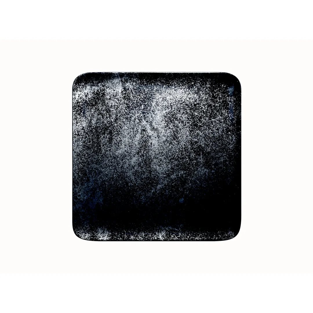 RAK Porcelain KRAUSP27 - Square Black Porcelain Plate 10.625" x 10.625", Dishwasher Safe - 6/Case