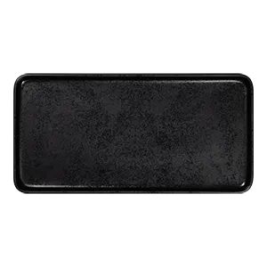 RAK Porcelain KRFTRTF16 Rectangular Plate, 6.3" x 3.15" Flat Edge Porcelain Karbon Finish - 12/Case