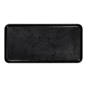 RAK Porcelain KRFTRTF24 Rectangular Plate, 9.45" L x 3.15" W, Porcelain Karbon Finish Edge - 6/Case