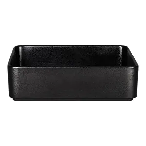 RAK Porcelain KRFTSDP24 - Square Deep Porcelain Bowl, 9" x 9", 88.5 oz, Karbon Finish - 2/Case