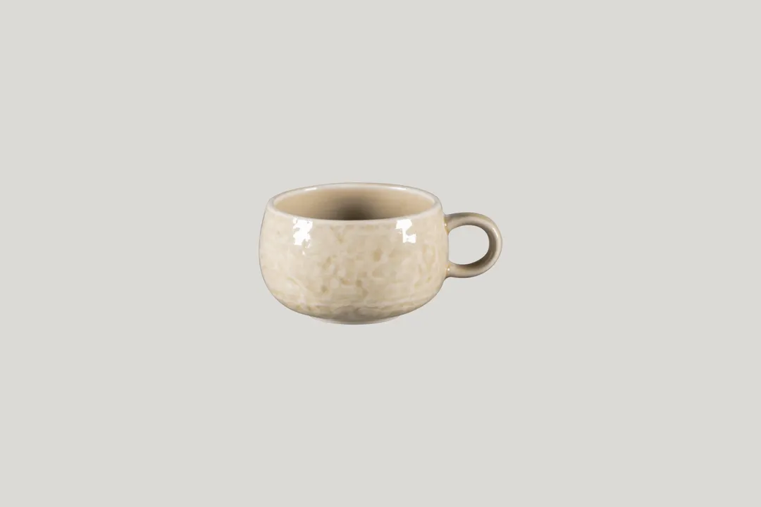 RAK Porcelain KSCU25VL - Krush Coffee Cup 7.8 oz 3.65" Dia x 2.35" H Vanilla Porcelain - 12/Case