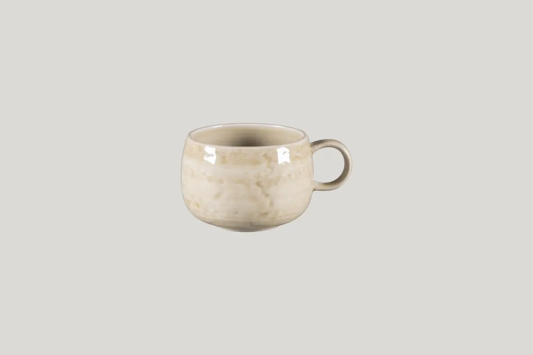 RAK Porcelain KSCU28VL - Coffee Cup, 9.45 oz 3.65" Dia x 2.65" H, Vanilla Porcelain - 12/Case