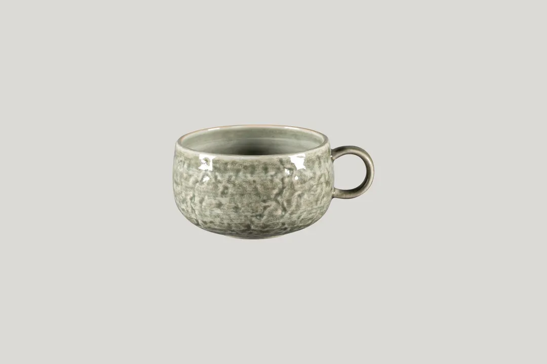 RAK Porcelain KSCU40SG - Krush Breakfast Cup, 11.85 oz, 4.15" Dia, Sage Porcelain - 12/Case
