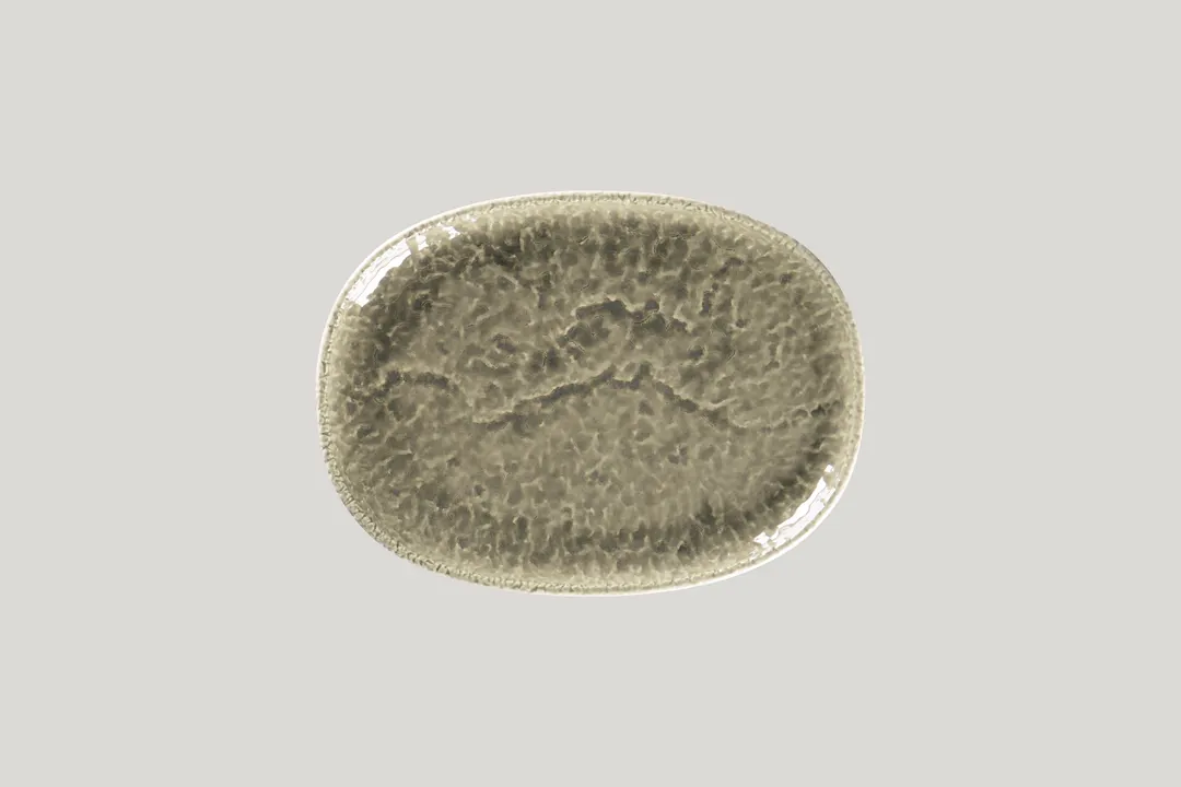 RAK Porcelain KSOP25ST - Oval Krush Platter 9.85" x 7.3" Coupe Rim Porcelain, 12/Case