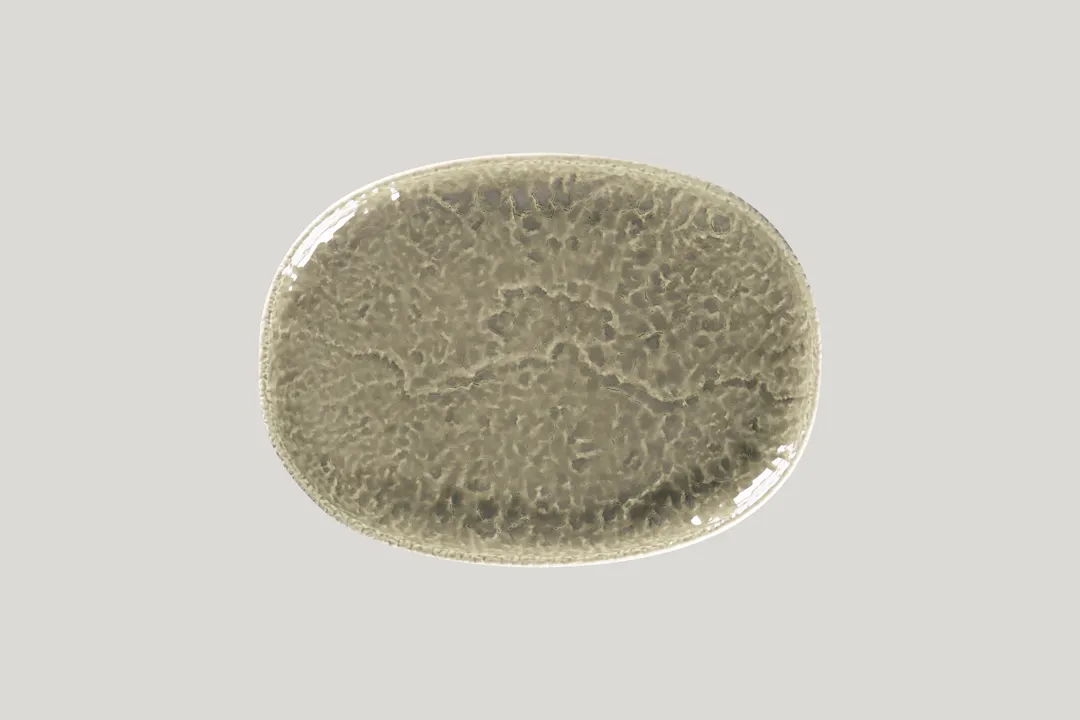 RAK Porcelain KSOP28ST - Oval Krush Platter 11" x 8.05" Coupe Rim Porcelain - 6/Case