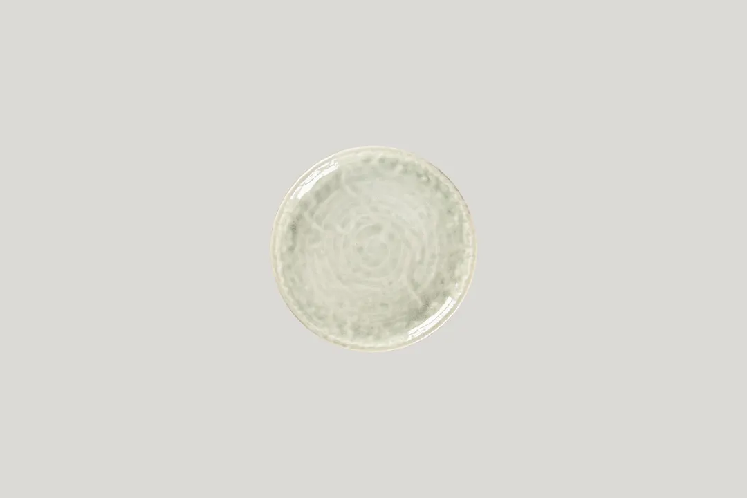 RAK Porcelain KSRP15CL - 5.9" Round Flat Coupe Rim Porcelain Plate Celadon, 24/Case