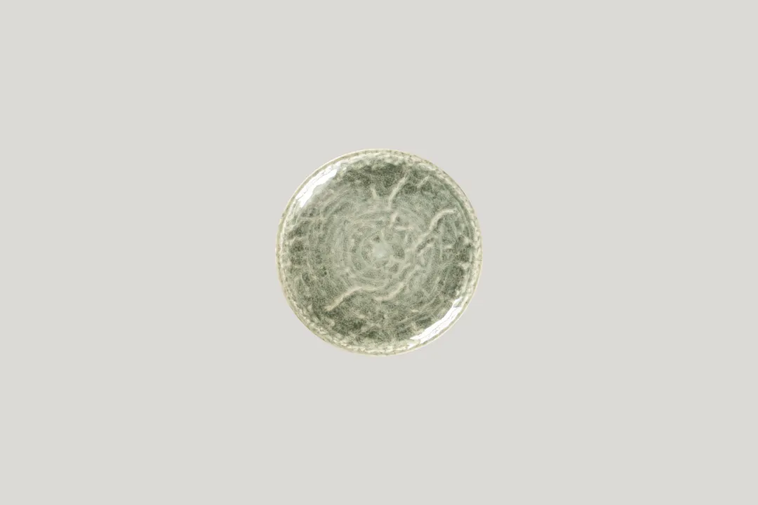 RAK Porcelain KSRP15SG - 5.9" Round Flat Coupe Rim Porcelain Plate Sage, 5.9" Diameter - 24/Case