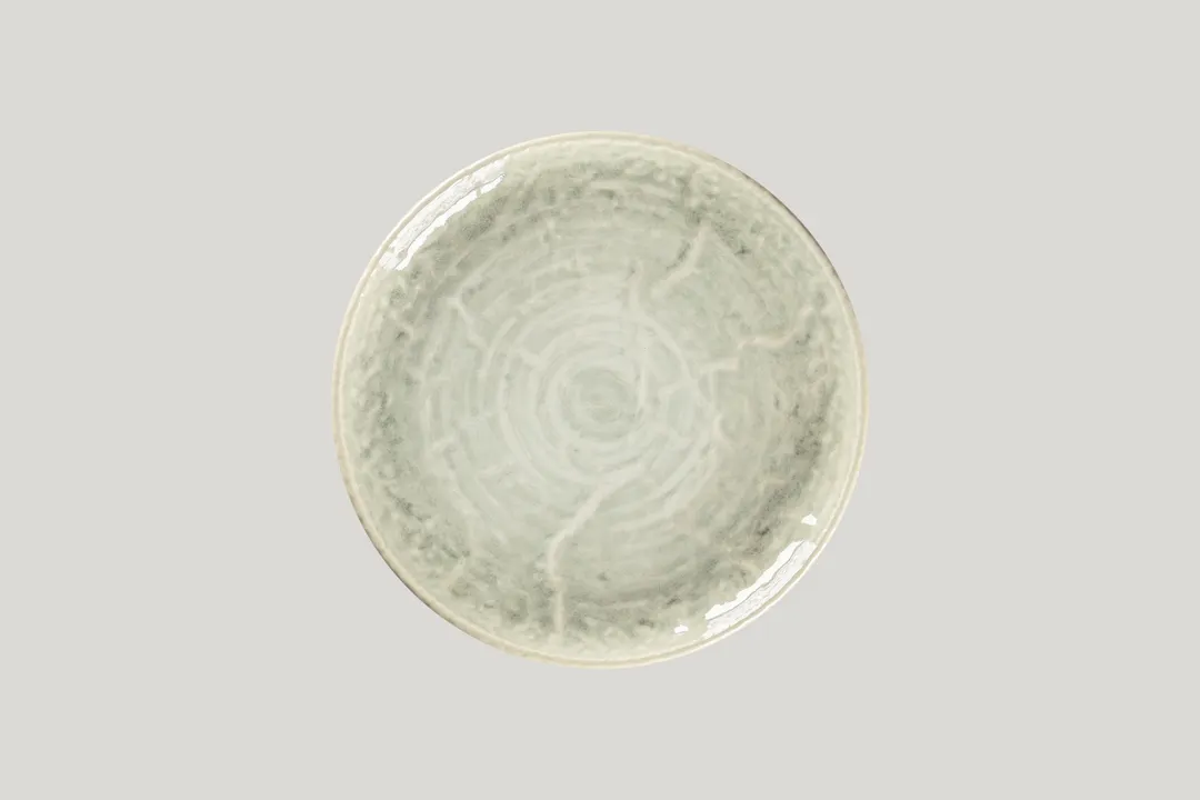 RAK Porcelain KSRP24CL - 9.45" Round Flat Coupe Rim Porcelain Plate Celadon, 12/Case