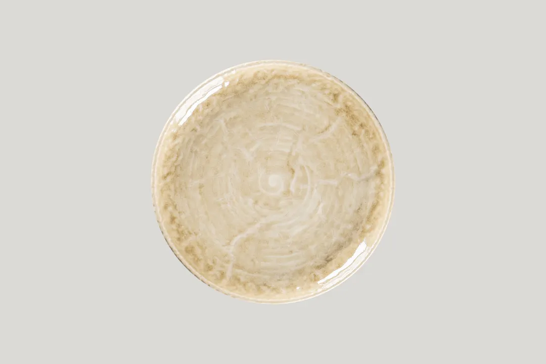 RAK Porcelain KSRP24VL Krush Plate, 9.45" Round Flat Coupe Rim, Vanilla Porcelain, 12/Case
