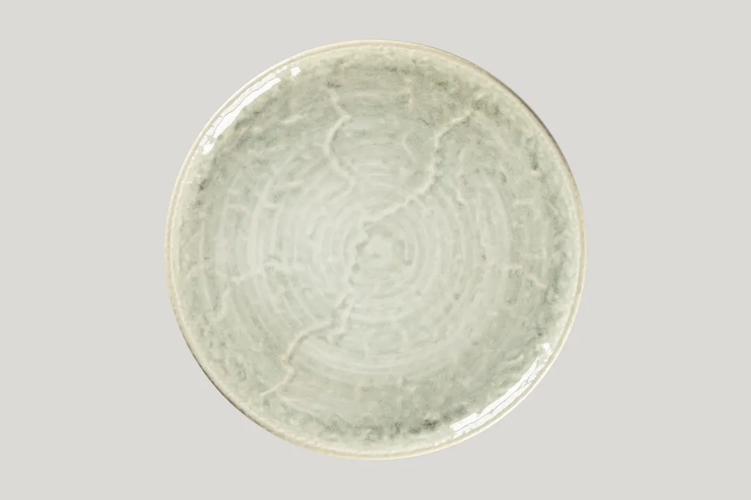 RAK Porcelain KSRP30CL Krush Plate, 11.8" Round Flat Coupe Rim, Celadon Porcelain, 6/Case
