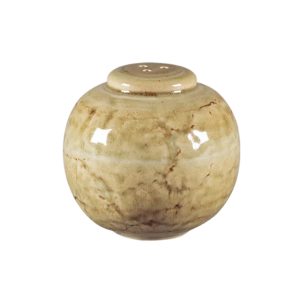 RAK Porcelain KSSS01OC - Krush Salt Shaker, 2.15" Dia x 2.05" H, Porcelain Ocher, 2", - 12/Case