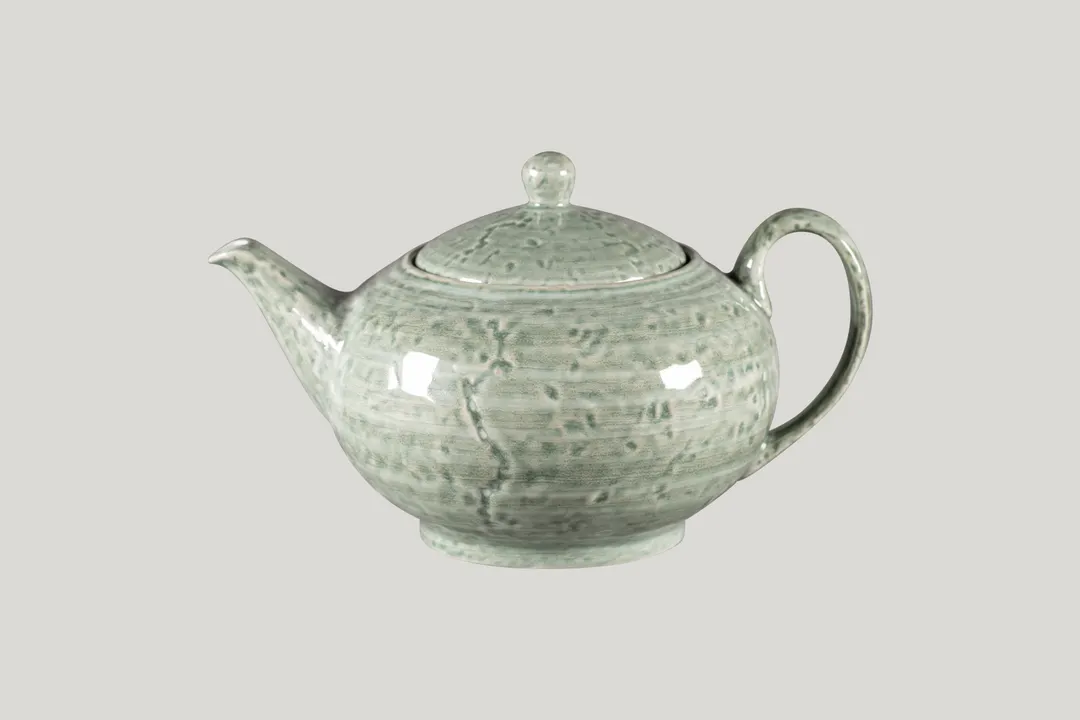 RAK Porcelain KSTP110SG - Sage Porcelain Coffee Pot & Lid, 37.19 oz (1.1 Qt) Krush Design, - 1/Case