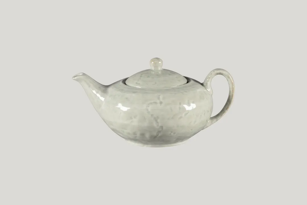 RAK Porcelain KSTP70CL - 23.66 oz Celadon Porcelain Krush Teapot with Lid, 18-26 oz Capacity - Case
