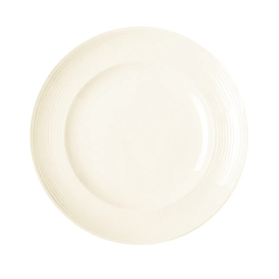 RAK Porcelain LZFP15 - Round China Plate 5‑7/8" Dia, Embossed Rim, Porcelain, Oven Safe - 24/Case