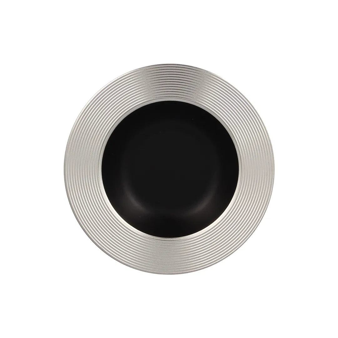 RAK Porcelain MAEVDP23SB - 9.5" Antic Round Plate, Deep Rim, Porcelain, Silver, - 12/Case