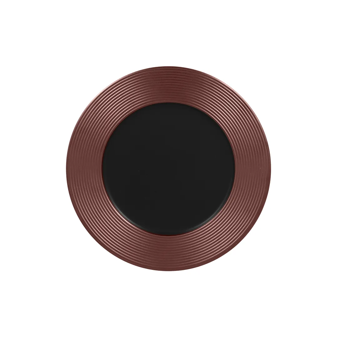 RAK Porcelain MAEVFP22BB Plate, 8-5/8" Round Porcelain, Opulence Bronze Finish - 12/Case