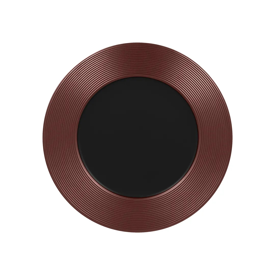 RAK Porcelain MAEVFP27BB - 10.625" Round Flat Edge Opulence Bronze Porcelain Dinner Plate - 12/Case