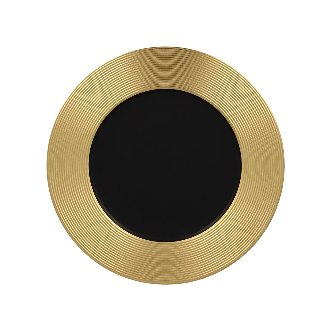RAK Porcelain MAEVFP29GB Antic Round Plate, 11.4" Diameter, Flat Edge, Gold Porcelain - 12/Case
