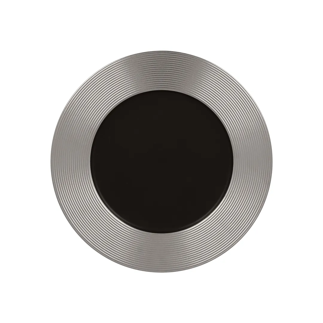 RAK Porcelain MAEVFP29SB Round Plate, 11.4" Diameter, Flat Edge, Silver Porcelain - 12/Case