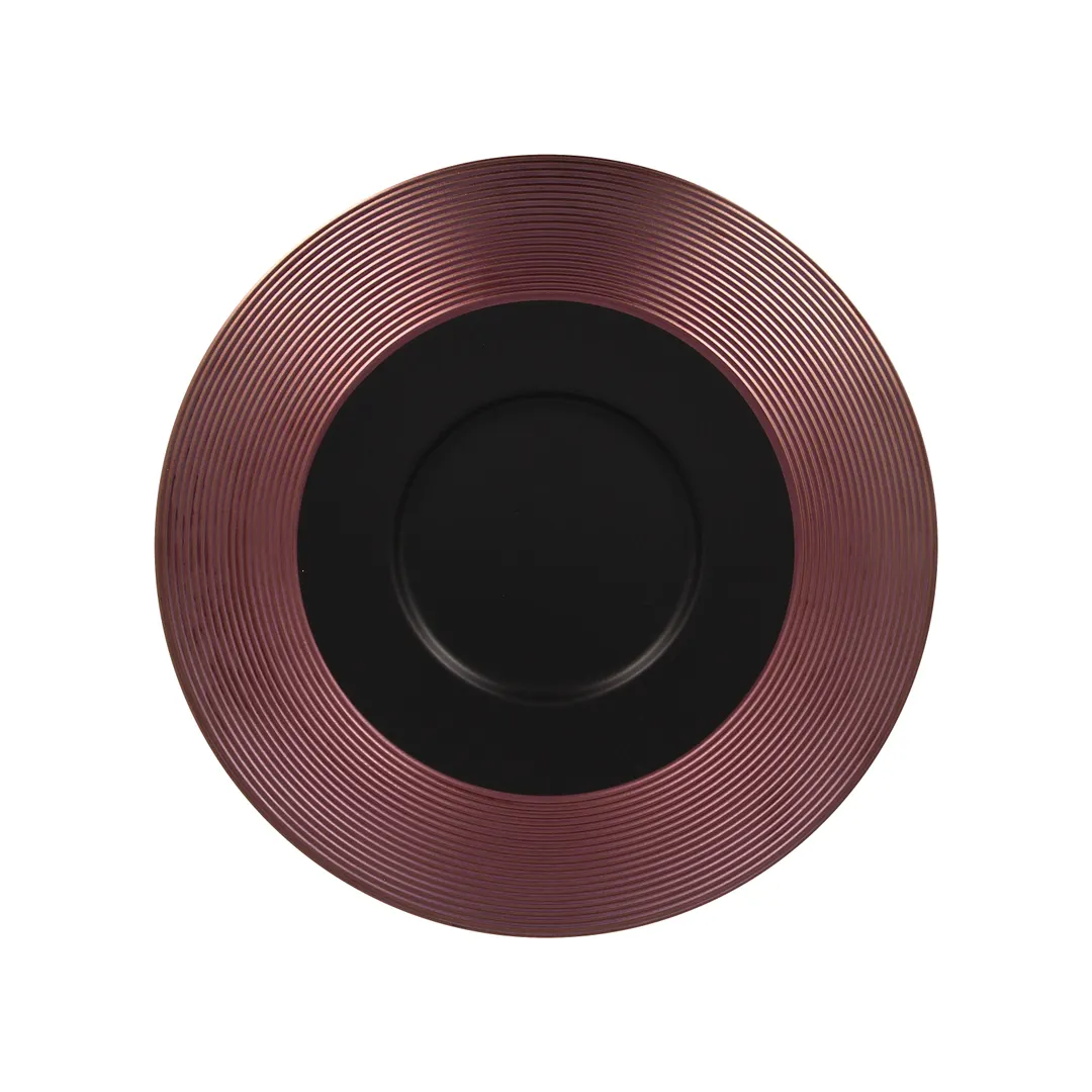 RAK Porcelain MAEVGF29BB Antic Round Plate, 11"-2/5" Diameter, Bronze Porcelain Edge Finish - 12/Case