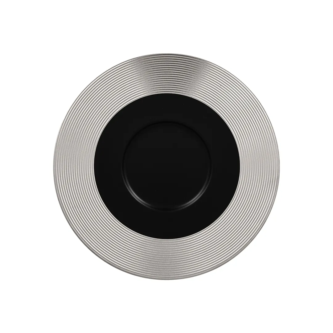 RAK Porcelain MAEVGF29SB Gourmet Round Plate 11.4" Diameter Flat Edge Silver Porcelain - 12/Case