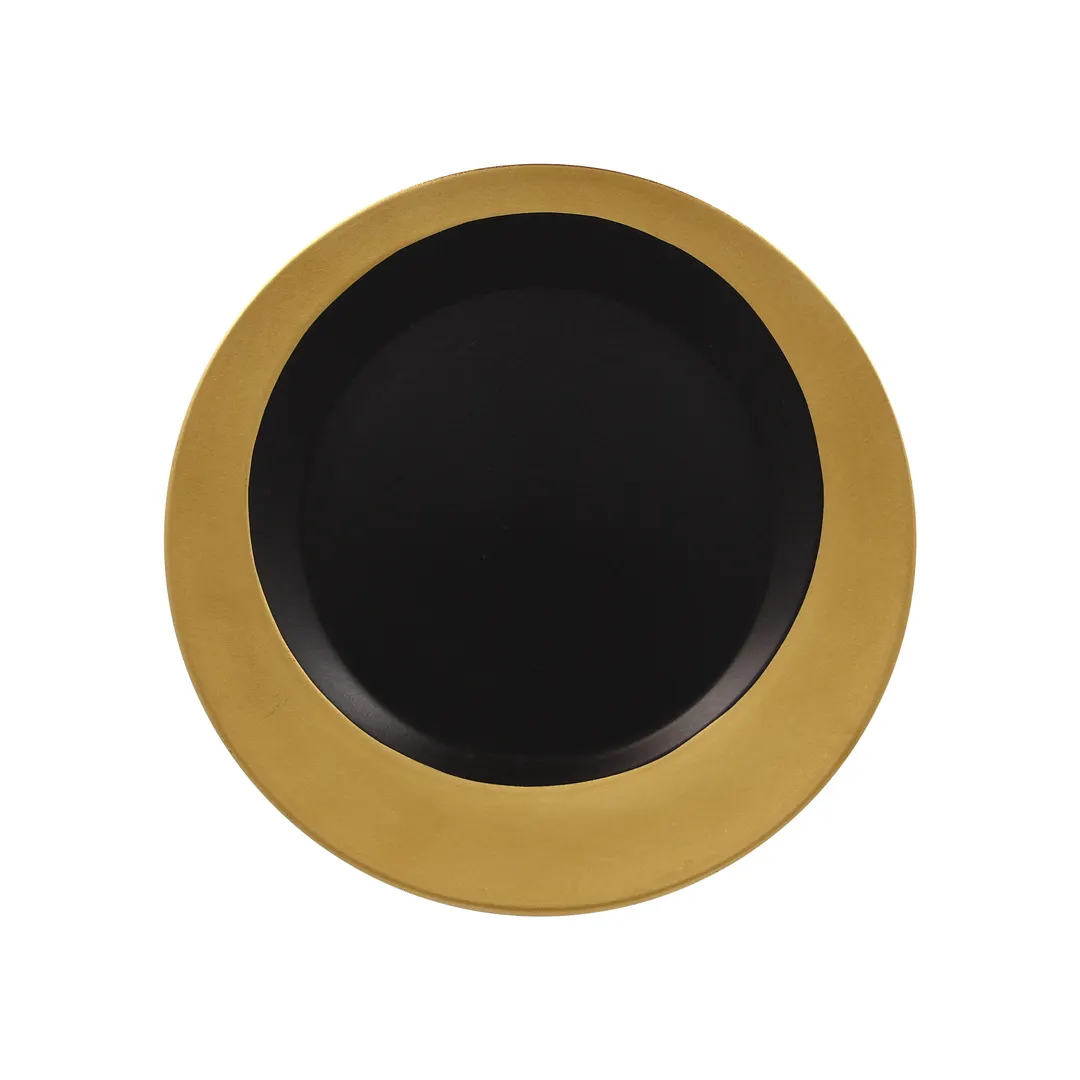 RAK Porcelain MAGIFP30GB Antic Round Plate, 11.8" Diameter, Gold Porcelain, Dishwasher Safe - 6/Case