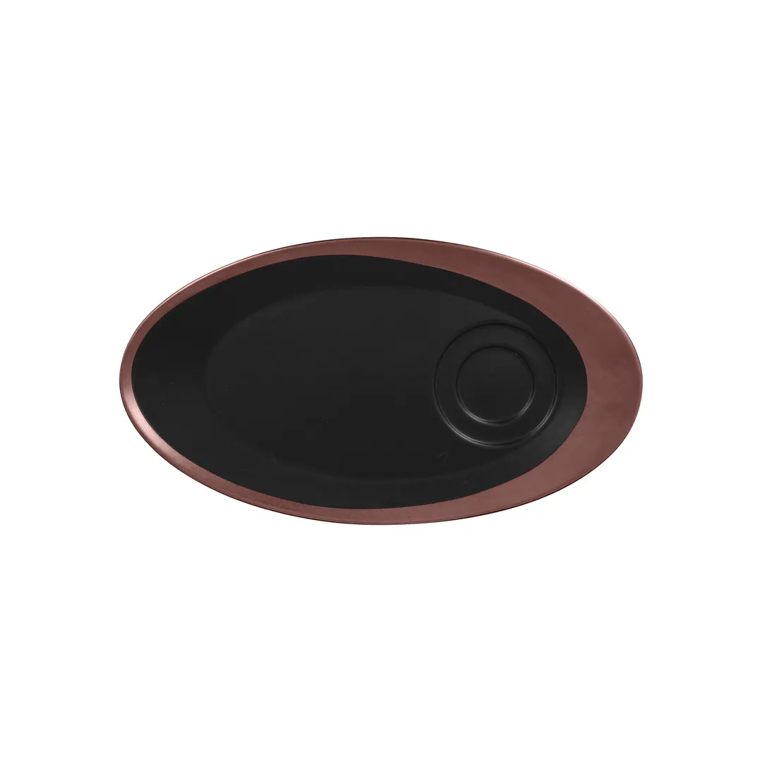 RAK Porcelain MAGISA29BB Oval Antic Saucer, 11" Diameter, Porcelain Bronze Finish - 12/Case