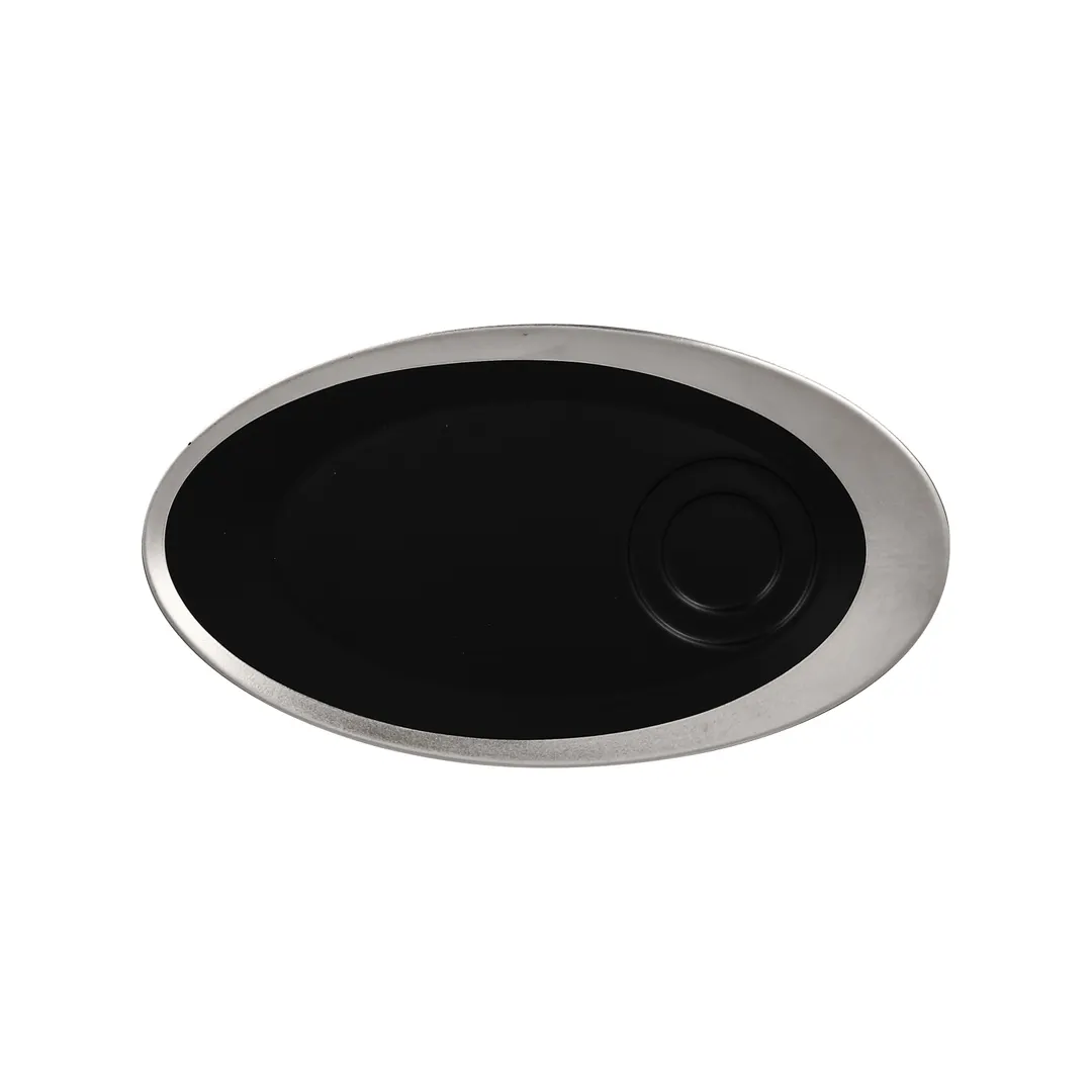 RAK Porcelain MAGISA29SB - Oval Antic Porcelain Saucer 11" x 2.6" Silver, Dishwasher Safe - 12/Case