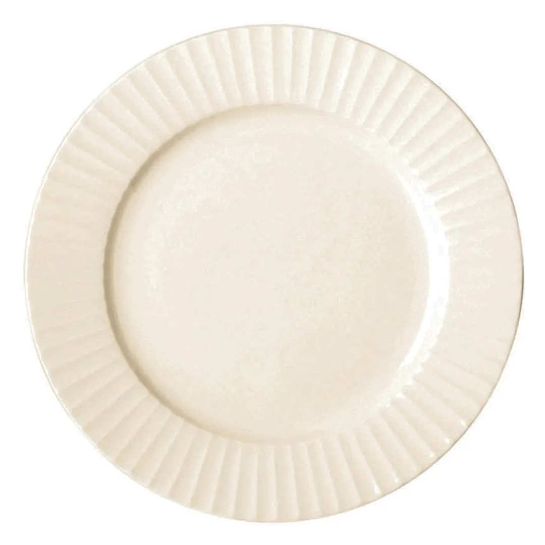 RAK Porcelain MEFP17 Metropolis Round Plate, 6.75" White Flat Wide Rim China - 24/Case