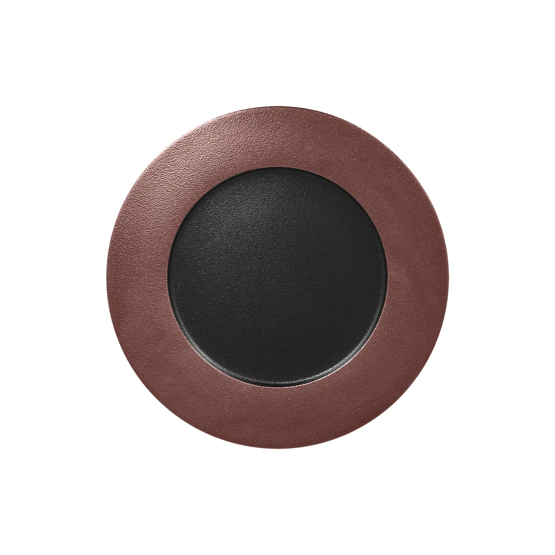 RAK Porcelain MFFDFP27BB Fusion Plate, 10.625" Diameter, Flat Edge Porcelain, Bronze Finish - 12/Case