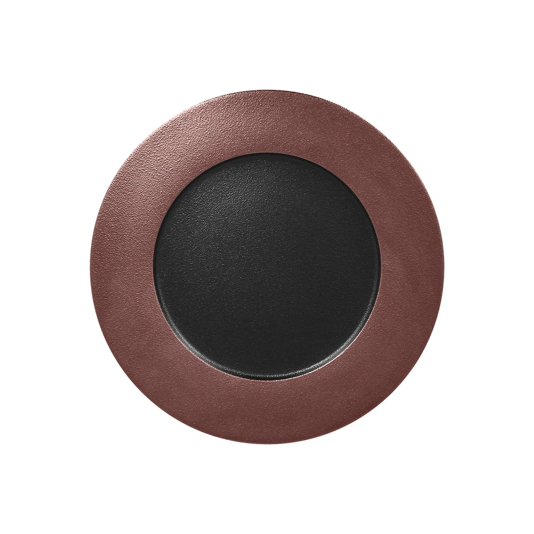 RAK Porcelain MFFDFP29BB - Fusion Round Plate, 11-2/5" Flat Edge, Bronze Porcelain Finish - 12/Case