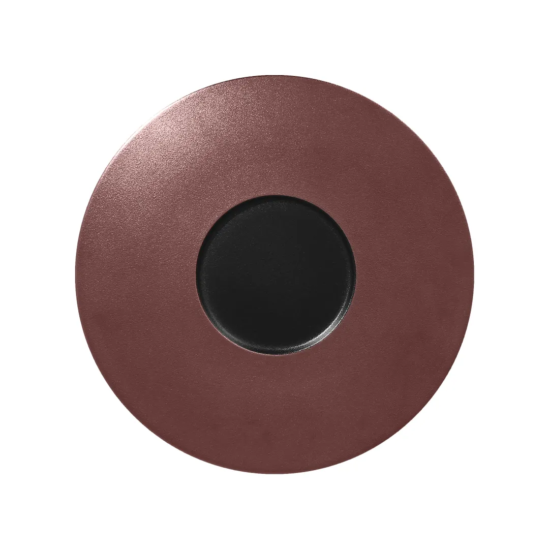 RAK Porcelain MFFDGF29BB Metal Fusion Plate, 11.4" Round Wide Rim, Black Bronze Finish - 12/Case